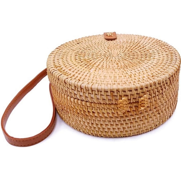 ‼️Last 2‼️Round Circle Rattan Straw Bag Blogger - Picture 5 of 11